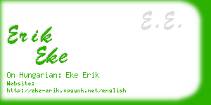 erik eke business card